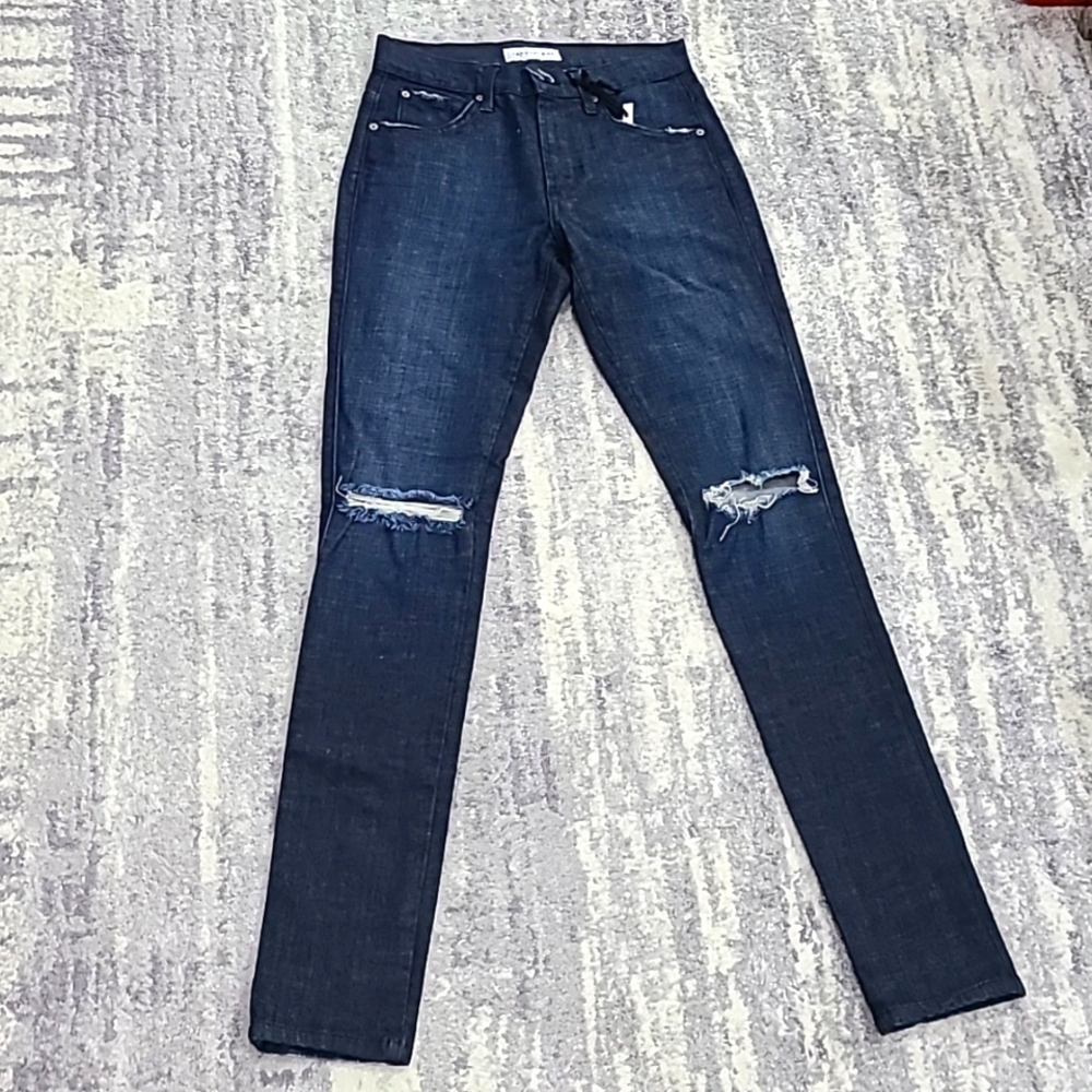James Jeans Dark Blue Denim with Distress (NWT)